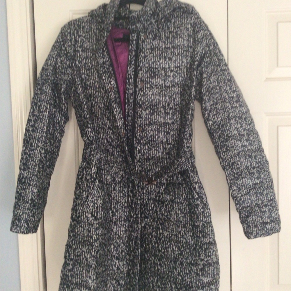 Lands' End Women's Wanderweight Quilted Down Jacket S Full Zip Hooded